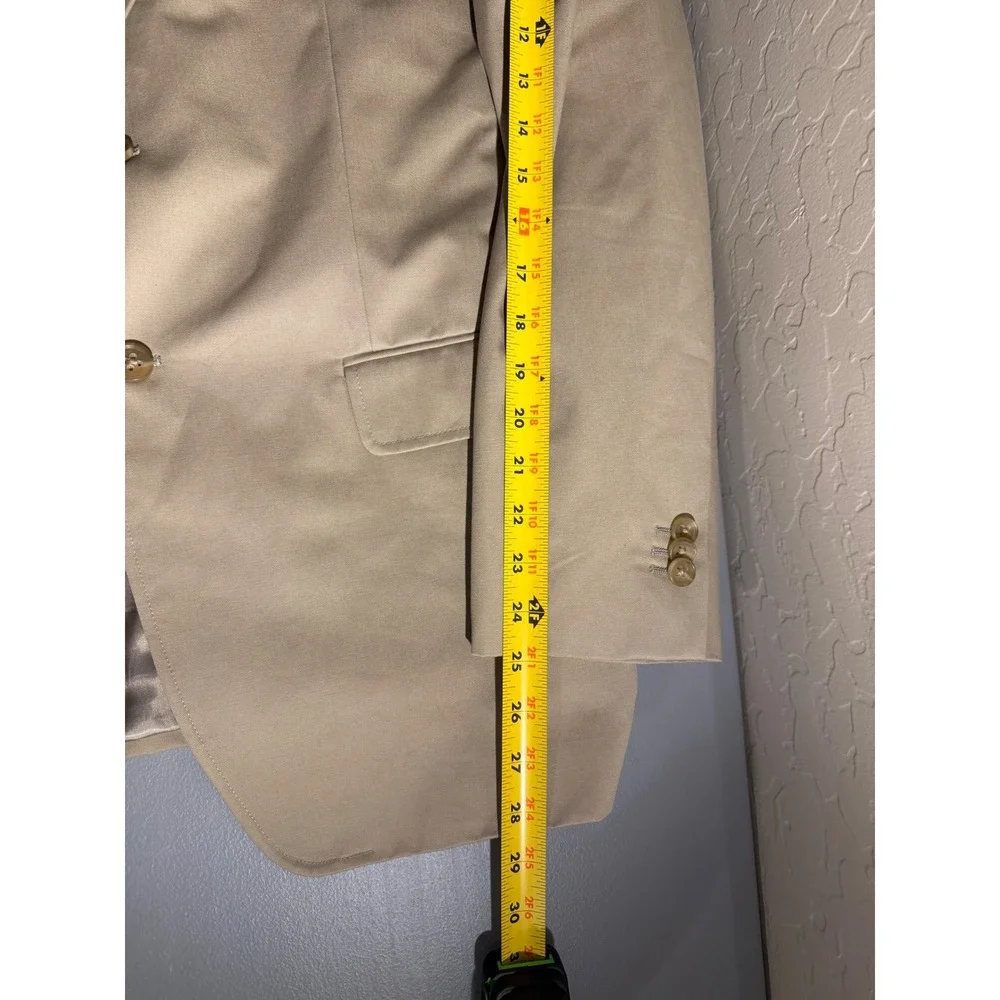 Banana Republic Modern Fit Beige Cotton Blazer Tessuti di Sondrio 42R